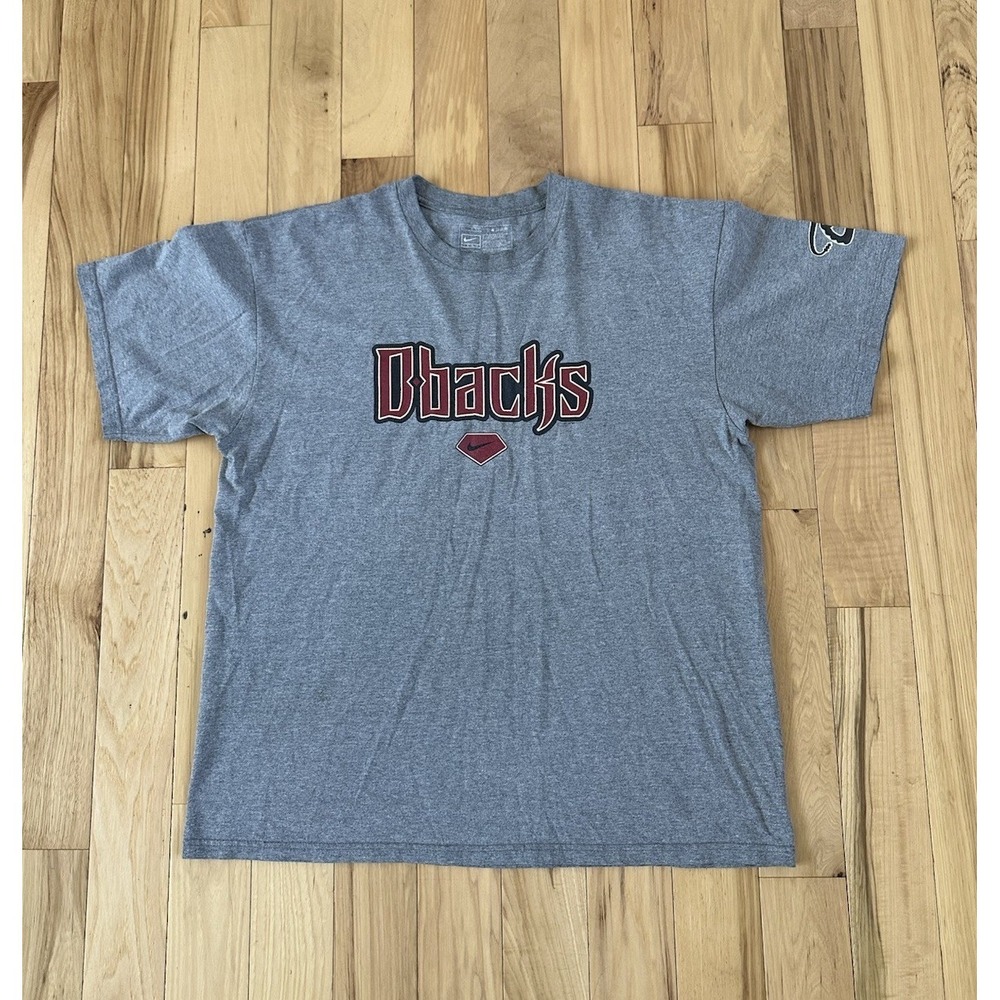 Nike Arizona Diamondbacks Center Swoosh Gray T-Shirt Men's Large MLB Y2K 2009